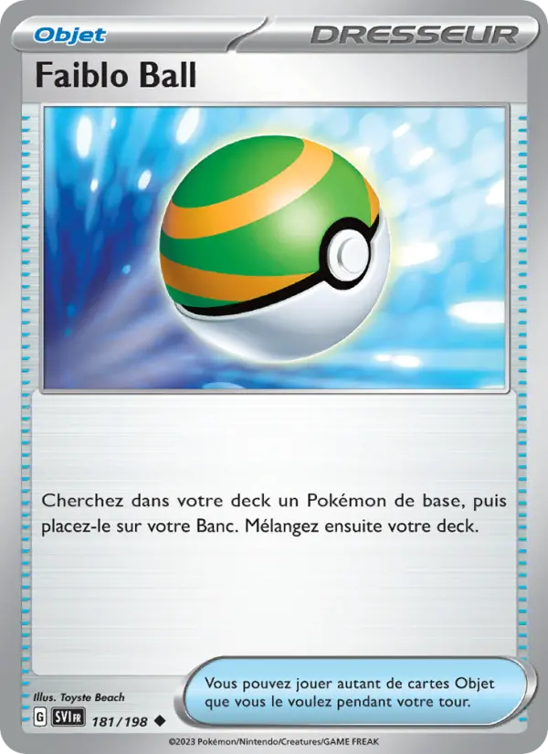 Carte Pokemon 181/198 Faiblo Ball | LorenZone
