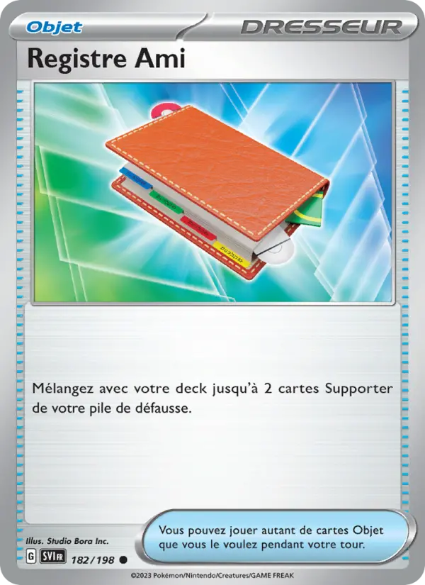 Carte Pokemon 182/198 Registre Ami | LorenZone