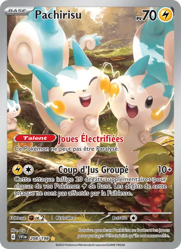 Carte Pokemon 208/198 Pachirisu Illustration Rare | LorenZone