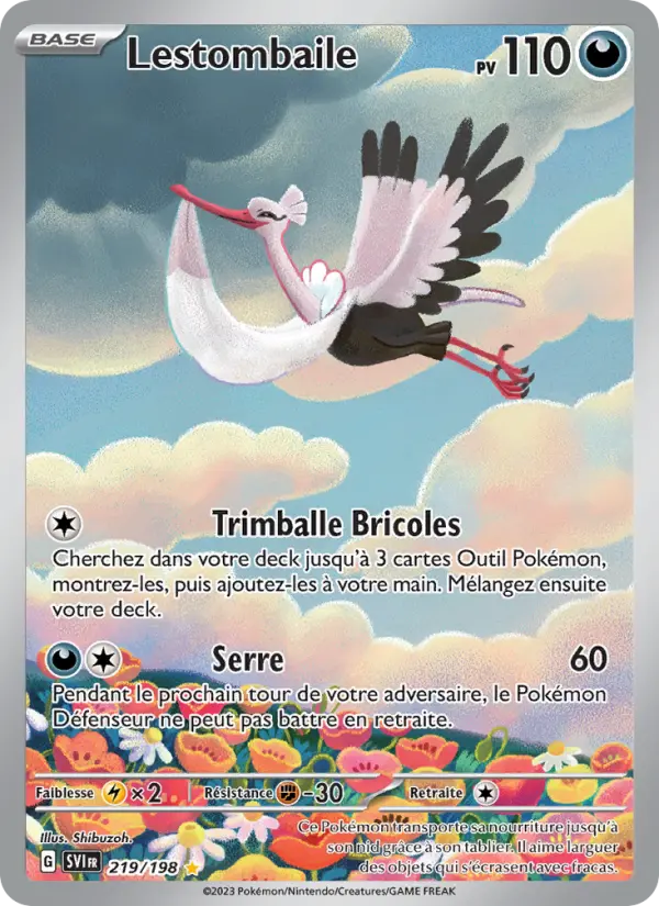 Carte Pokemon 219/198 Lestombaile Illustration Rare | LorenZone