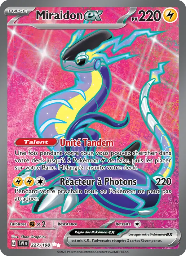 Carte Pokemon 227/198 Miraidon-ex | LorenZone