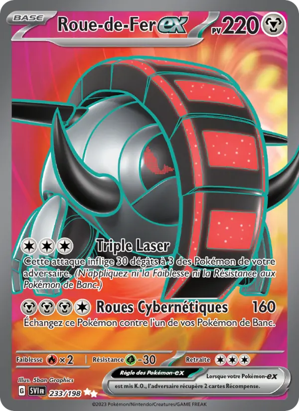 Carte Pokemon 233/198 Roue-de-Fer-ex | LorenZone