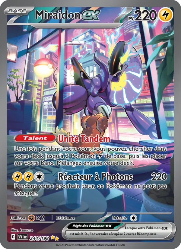 Carte Pokemon 244/198 Miraidon-ex Illustration Spéciale Rare | LorenZone