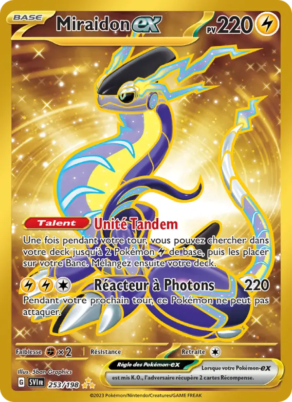 Carte Pokemon 253/198 Miraidon-ex Hyper Rare | LorenZone
