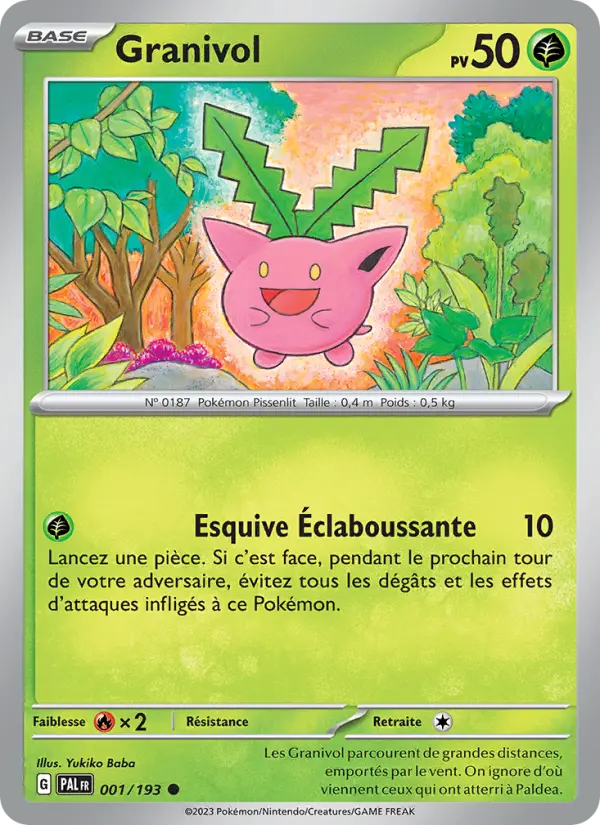 Carte Pokemon 001/193 Granivol | LorenZone