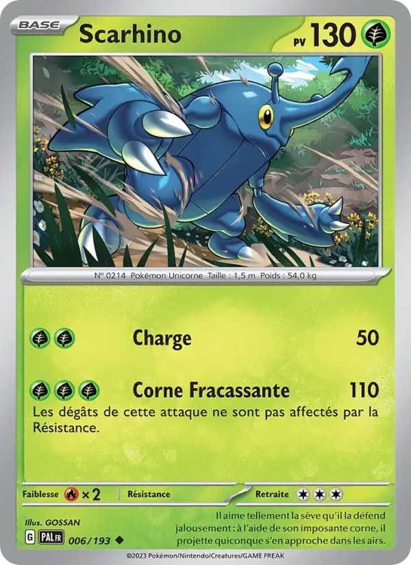 Carte Pokemon 006/193 Scarhino | LorenZone