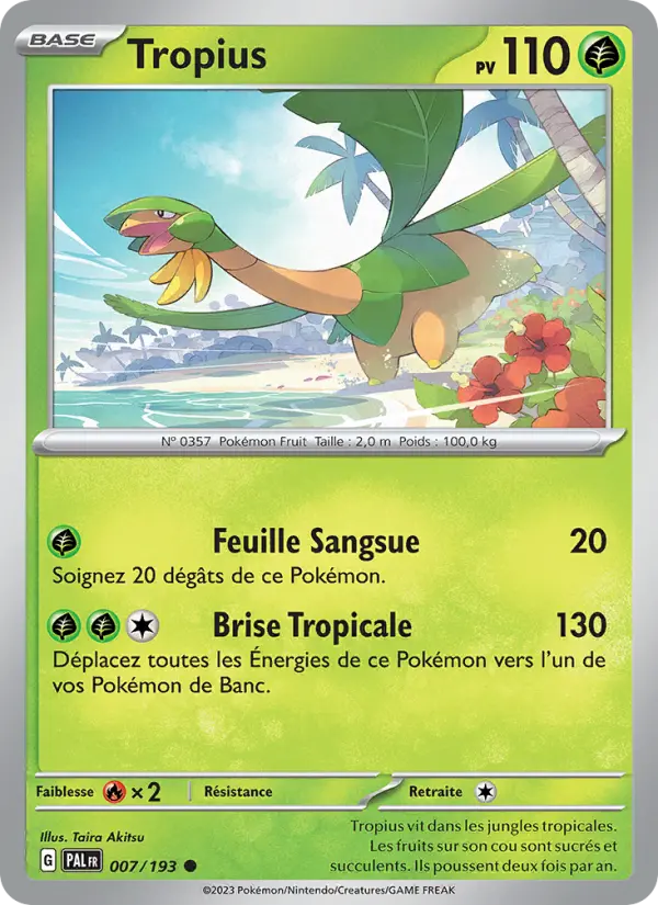 Carte Pokemon 007/193 Tropius | LorenZone