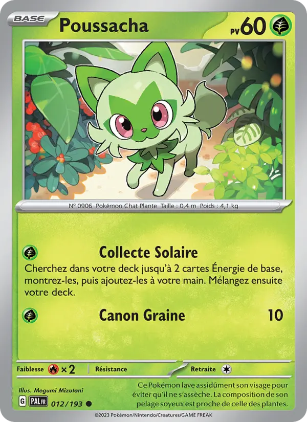 Carte Pokemon 012/193 Poussacha | LorenZone