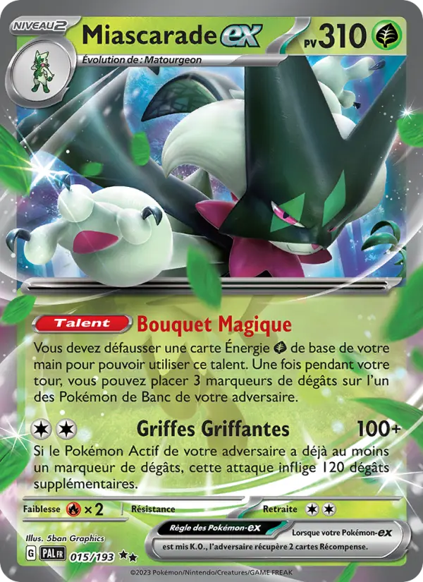Carte Pokemon 015/193 Miascarade-ex | LorenZone