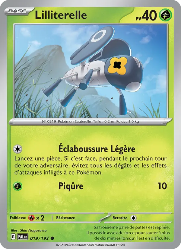 Carte Pokemon 019/193 Lilliterelle | LorenZone