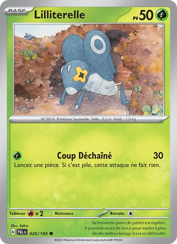 Carte Pokemon 020/193 Lilliterelle | LorenZone