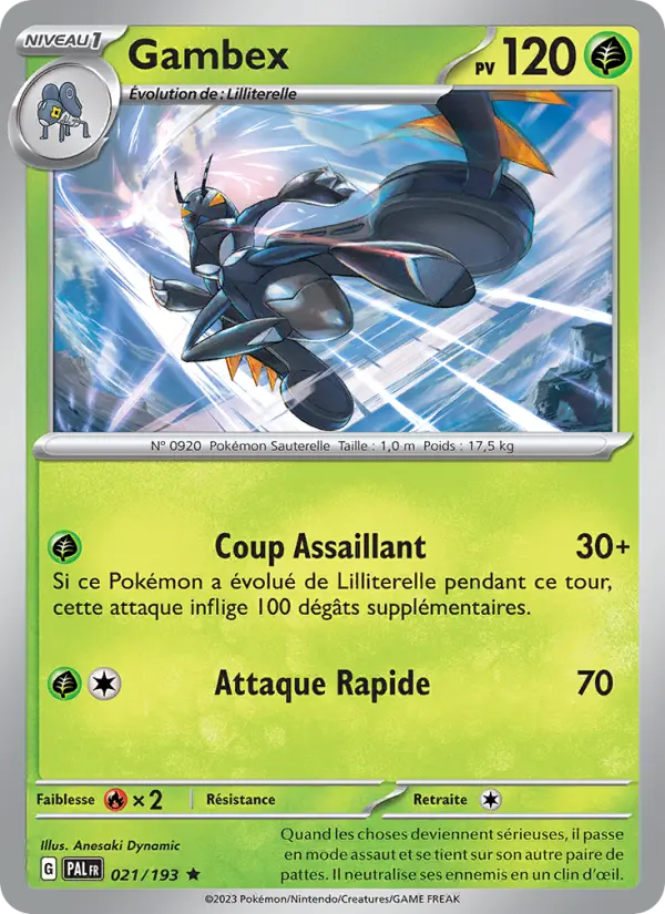 Carte Pokemon 021/193 Gambex Holo | LorenZone