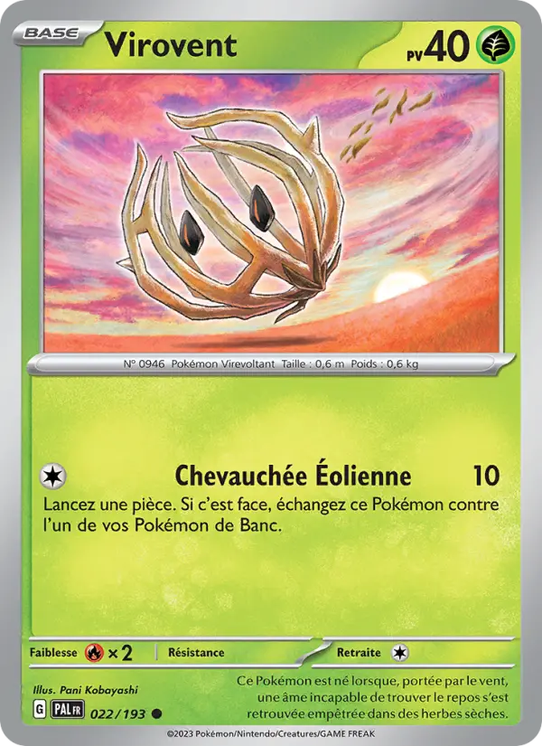 Carte Pokemon 022/193 Virovent | LorenZone