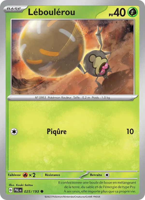 Carte Pokemon 025/193 Léboulérou | LorenZone