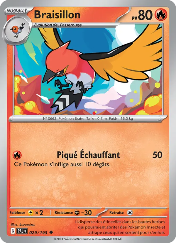 Carte Pokemon 029/193 Braisillon | LorenZone