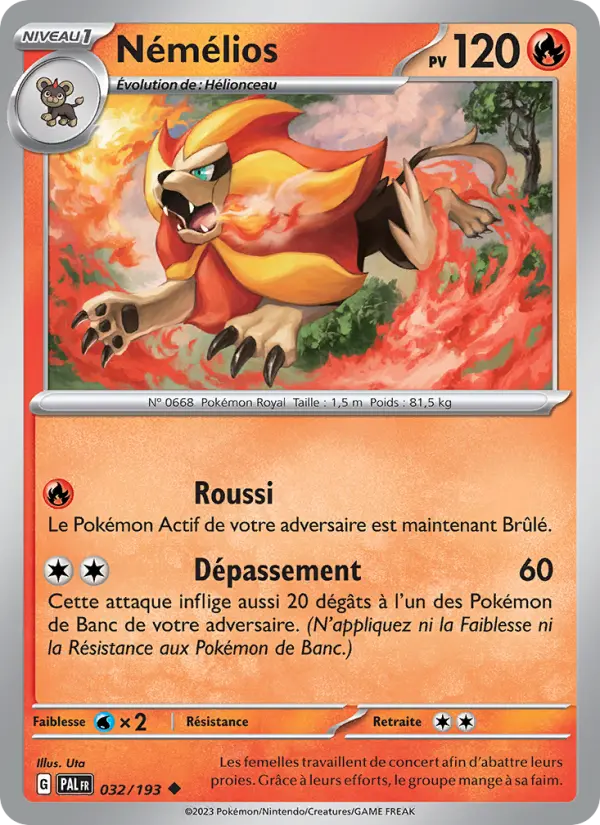 Carte Pokemon 032/193 Némélios | LorenZone