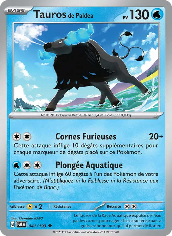 Carte Pokemon 041/193 Tauros de Paldea | LorenZone