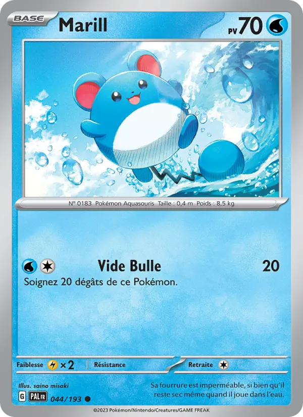 Carte Pokemon 044/193 Marill | LorenZone