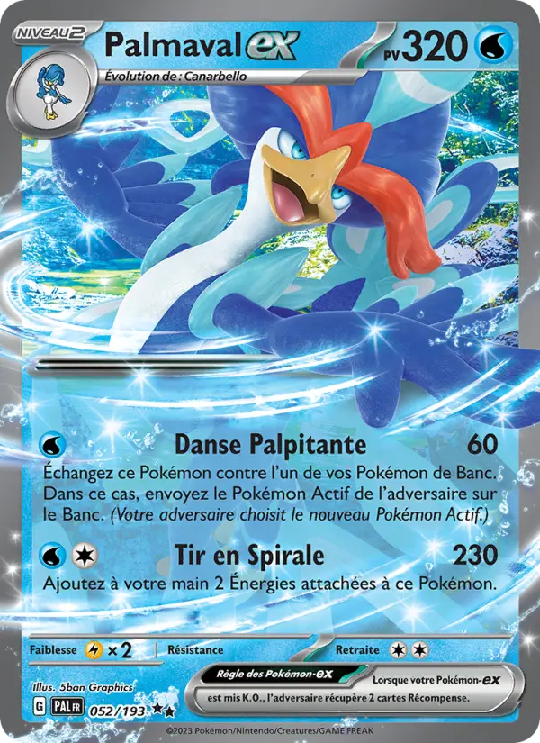 Carte Pokemon 052/193 Palmaval-ex | LorenZone