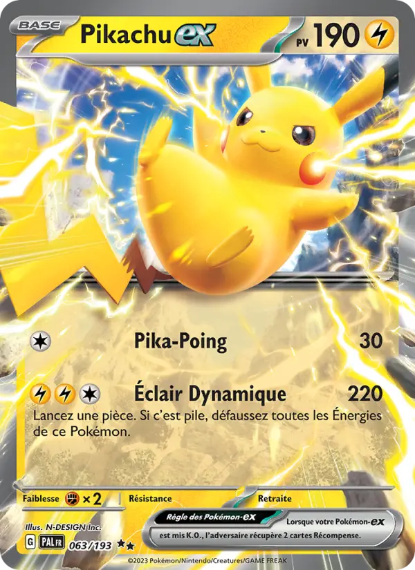 Carte Pokemon 063/193 Pikachu-ex | LorenZone