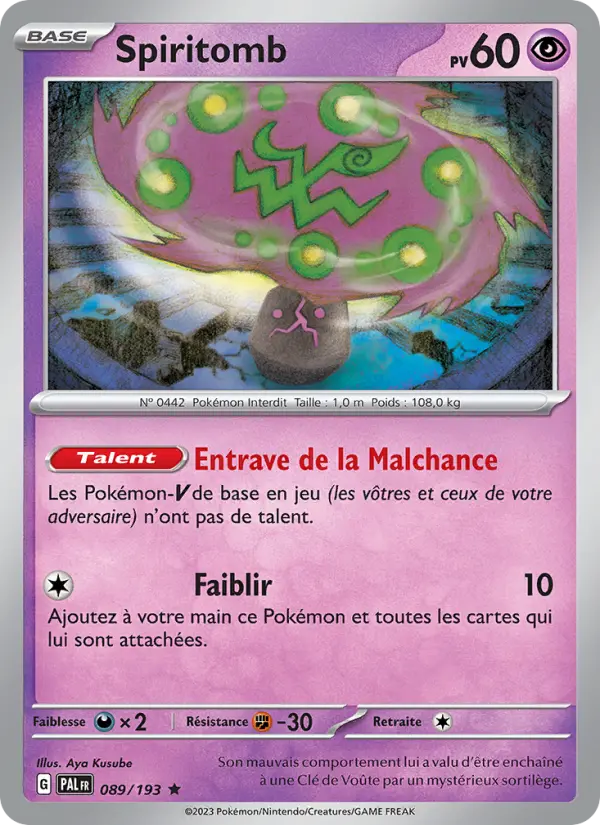 Carte Pokemon 089/193 Spiritomb Holo | LorenZone