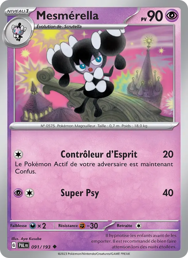 Carte Pokemon 091/193 Mesmérella | LorenZone