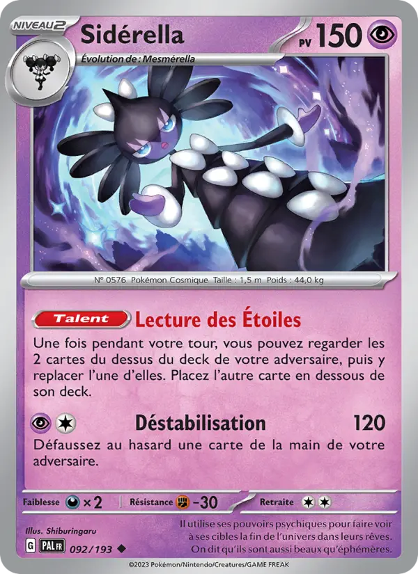 Carte Pokemon 092/193 Sidérella | LorenZone