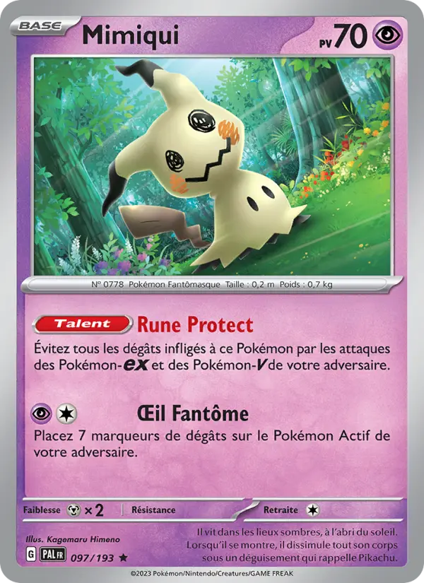Carte Pokemon 097/193 Mimiqui Holo | LorenZone