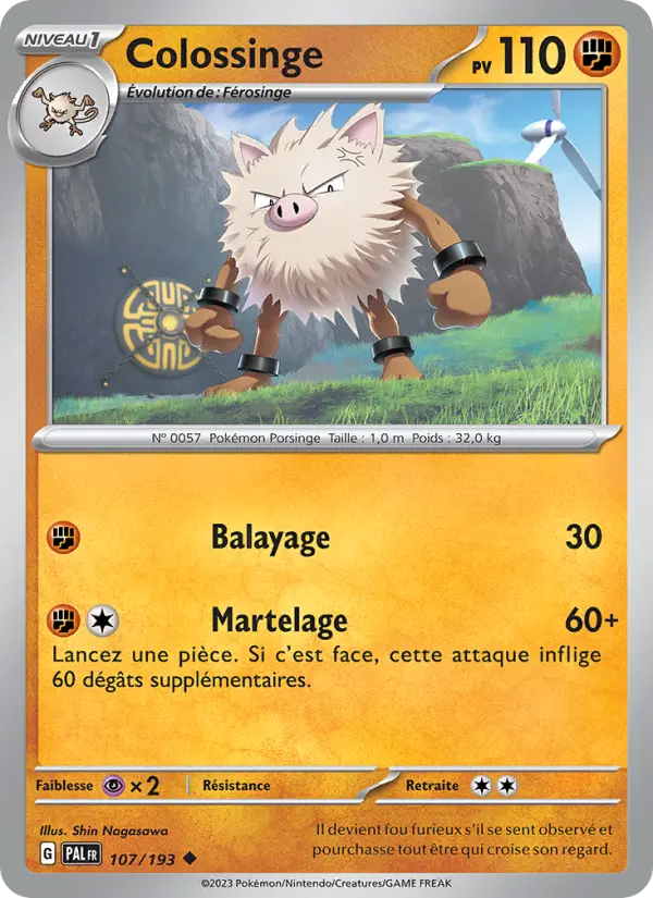 Carte Pokemon 107/193 Colossinge | LorenZone