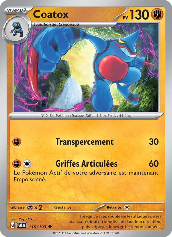 Carte Pokemon 115/193 Coatox | LorenZone