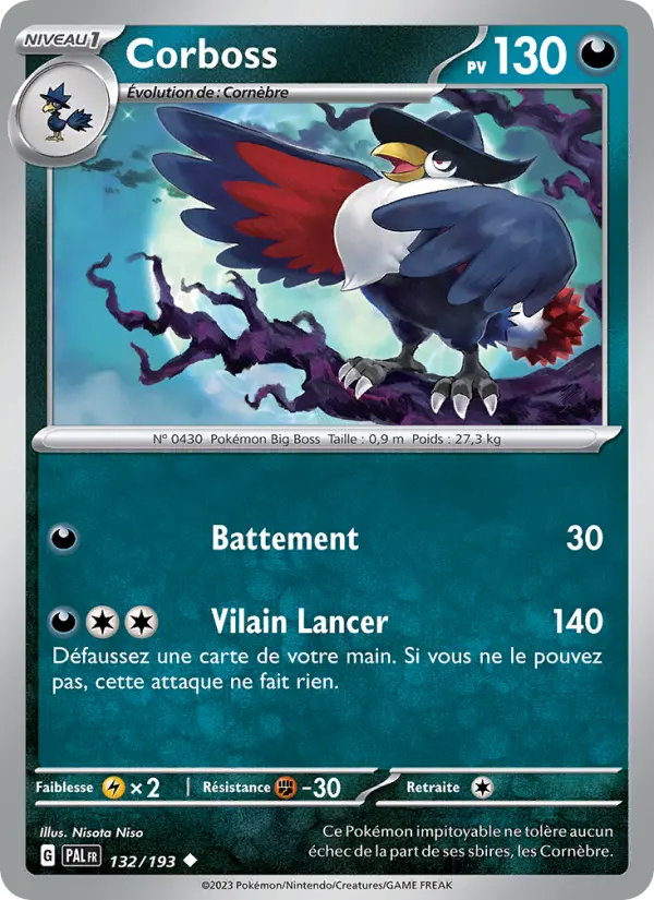 Carte Pokemon 132/193 Corboss | LorenZone