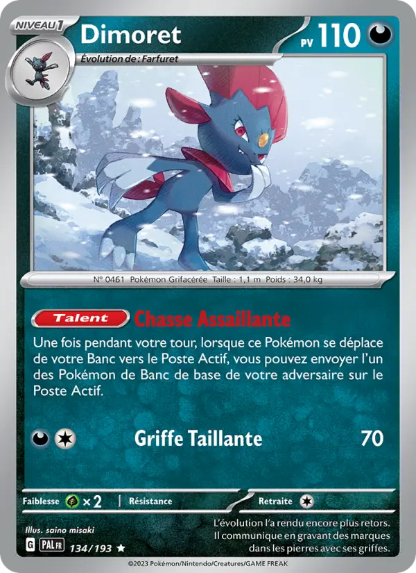 Carte Pokemon 134/193 Dimoret Holo | LorenZone