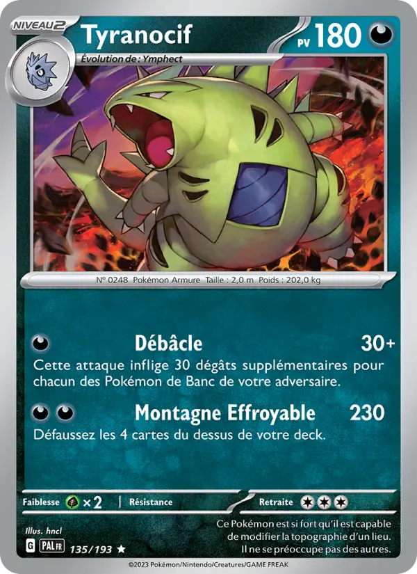 Carte Pokemon 135/193 Tyranocif Holo | LorenZone
