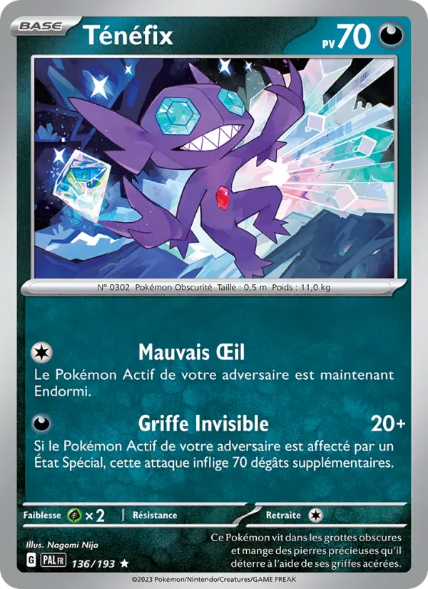Carte Pokemon 136/193 Ténéfix Holo | LorenZone