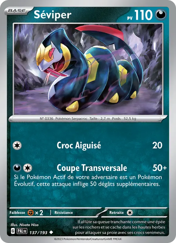 Carte Pokemon 137/193 Séviper | LorenZone