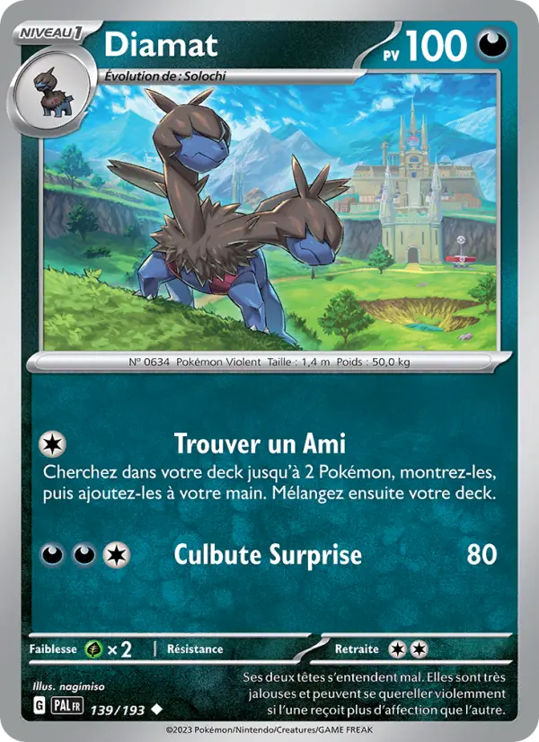 Carte Pokemon 139/193 Diamat | LorenZone