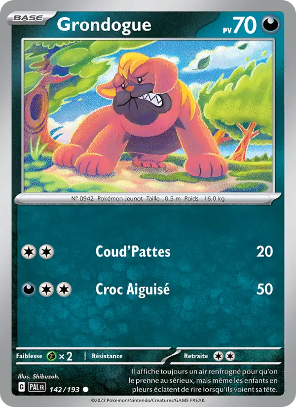 Carte Pokemon 142/193 Grondogue Holo | LorenZone