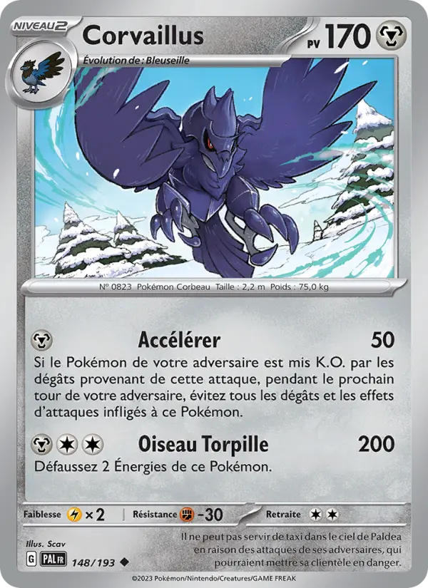 Carte Pokemon 148/193 Corvaillus | LorenZone