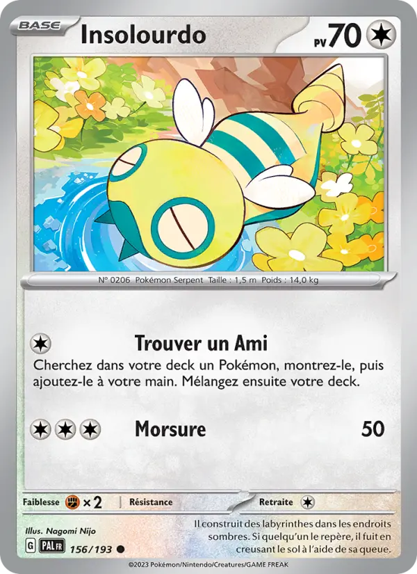 Carte Pokemon 156/193 Insolourdo | LorenZone