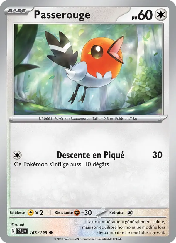 Carte Pokemon 163/193 Passerouge | LorenZone