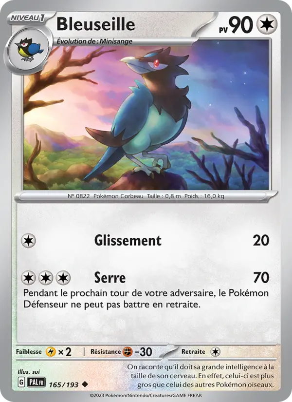 Carte Pokemon 165/193 Bleuseille | LorenZone