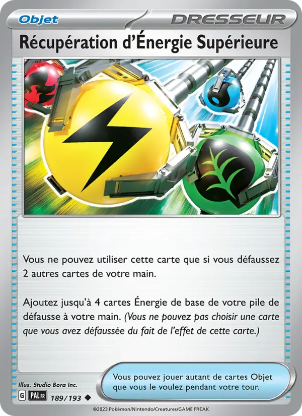 Carte Pokemon 189/193 Récupération d'Énergie Supérieure | LorenZone