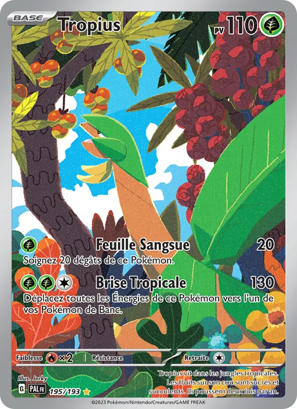 Carte Pokemon 195/193 Tropius Illustration Rare | LorenZone