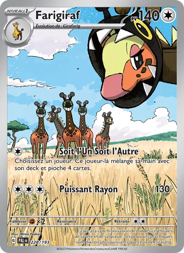 Carte Pokemon 228/193 Farigiraf Illustration Rare | LorenZone