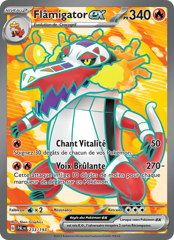 Carte Pokemon 233/193 Flâmigator-ex | LorenZone