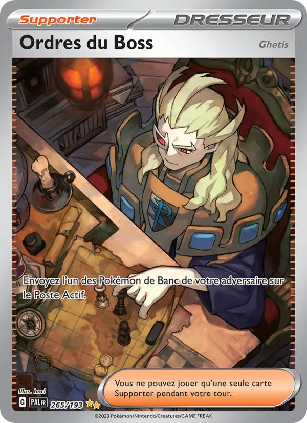 Carte Pokemon 265/193 Ordres du Boss Illustration Spéciale Rare | LorenZone