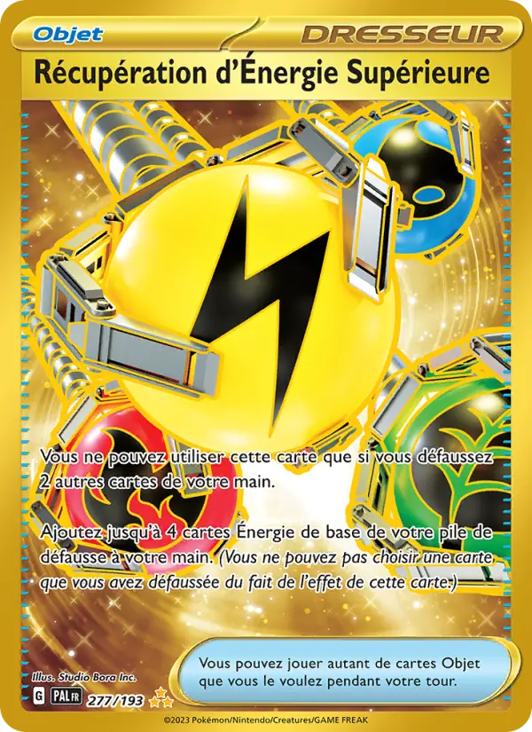Carte Pokemon 277/193 Récupération d'Énergie Supérieure Hyper Rare | LorenZone