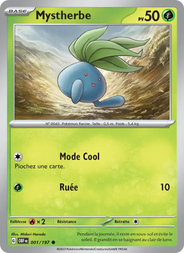 Carte Pokemon 001/197 Mystherbe | LorenZone
