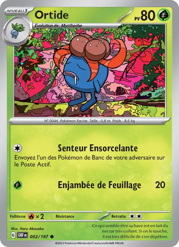 Carte Pokemon 002/197 Ortide | LorenZone