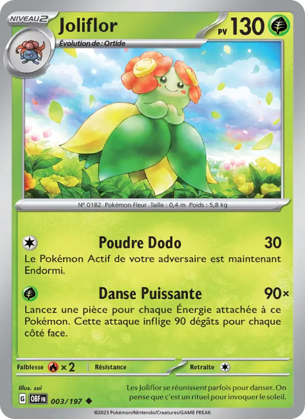 Carte Pokemon 003/197 Joliflor | LorenZone